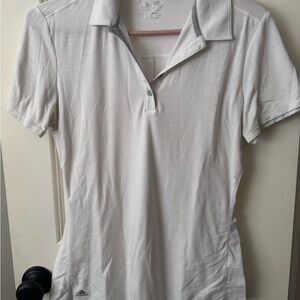 Adidas Women's White Short Sleeve Golf Polo